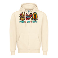 Sandshell peace love lupita Zipper Hoodie - JahusDesignShop