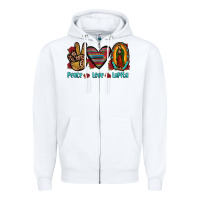 White peace love lupita Zipper Hoodie - JahusDesignShop