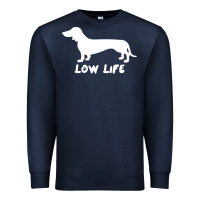 Navy Doxie Low Life Premium Sweatshirt - artisFamous