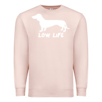 Pale Pink Doxie Low Life Premium Sweatshirt - artisFamous