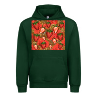 Forest Green strawberries Urban Hoodie - Jasminsmagicworld