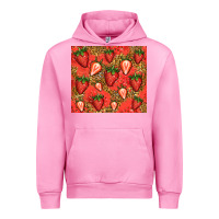 Fuchsia Pink strawberries Urban Hoodie - Jasminsmagicworld
