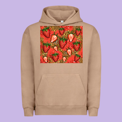 Strawberries Urban Hoodie Designed By Jasminsmagicworld
