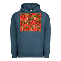 Pigment Midnight Navy strawberries Urban Hoodie - Jasminsmagicworld