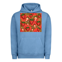 Pigment Pebble Blue strawberries Urban Hoodie - Jasminsmagicworld