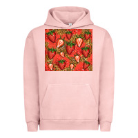 Pigment Salmon strawberries Urban Hoodie - Jasminsmagicworld