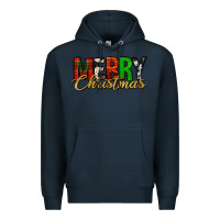 Navy merry christmas western Premium Hoodie - Jasminsmagicworld