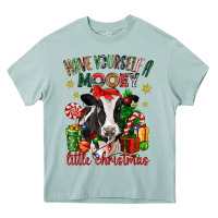 Have Yourself A Little Christmas Cow Heavy Core Tee | Teevron