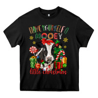 Black have yourself a little christmas cow Heavy Core Tee - CowGirlArtShop