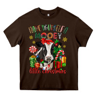 Chocolate Brown have yourself a little christmas cow Heavy Core Tee - CowGirlArtShop