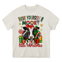 Cream have yourself a little christmas cow Heavy Core Tee - CowGirlArtShop