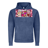 Vintage Denim Valentine Coffee Vintage Hoodie - CowhideDigitalArt