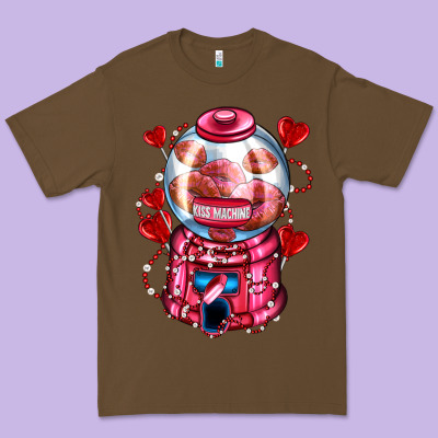 Kiss  Machine  Olivia Premium Tee Designed By Oliviacreatesart