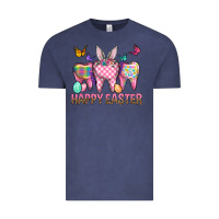 Vintage Denim Happy Easter Dental And Egg Vintage Tee - BundleAndBundleShop