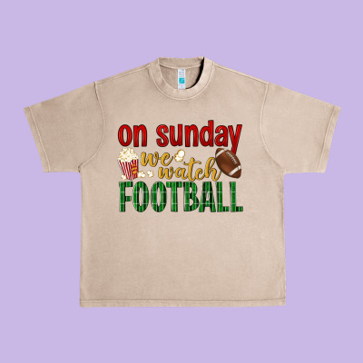 On Sunday We Watch Football Urban Heavy Tee Designed By Bundleandbundleshop