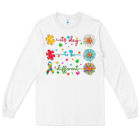 White It's Okay To Be Different Long Sleeve Tee - CowhideDigitalArt