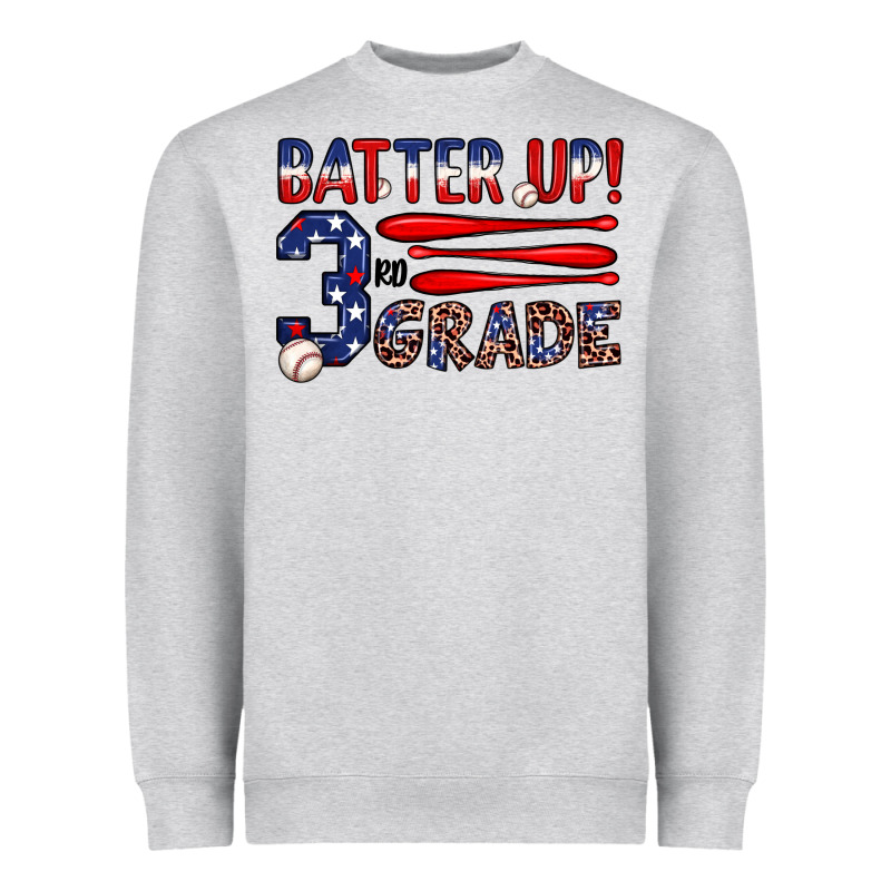 Batter Up 3rd Grade Heavyweight Sweatshirt by JahusDesignShop | Teevron