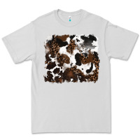 Dove Grey leopard cowhide background Premium Tee - RanaPortraitStore