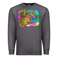 Charcoal Heather hello summer Premium Sweatshirt - JahusDesignShop