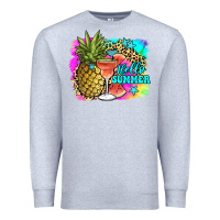 Heather Grey hello summer Premium Sweatshirt - JahusDesignShop