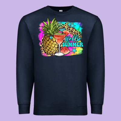 Hello Summer Premium Sweatshirt Designed By Jahusdesignshop