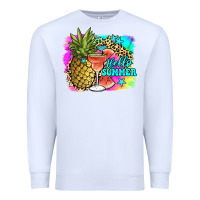 White hello summer Premium Sweatshirt - JahusDesignShop