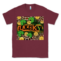 Burgundy St. Patricks Day lucky Classic Tee - CowGirlArtShop