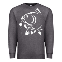 Charcoal Heather carp fishing Premium Sweatshirt - artisFamous