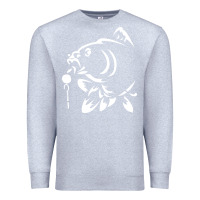 Heather Grey carp fishing Premium Sweatshirt - artisFamous