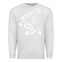 Oatmeal Heather carp fishing Premium Sweatshirt - artisFamous