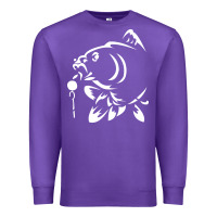 Purple carp fishing Premium Sweatshirt - artisFamous