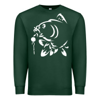 Sports Green carp fishing Premium Sweatshirt - artisFamous