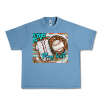 Pebble Blue Baseball Play Ball With Leopard Mousepad Urban Heavy Tee - BundleAndBundleShop