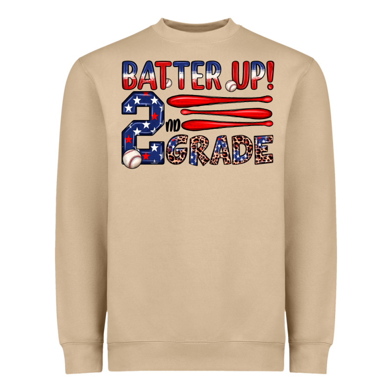 Batter Up 2nd Grade Heavyweight Sweatshirt by JahusDesignShop | Teevron