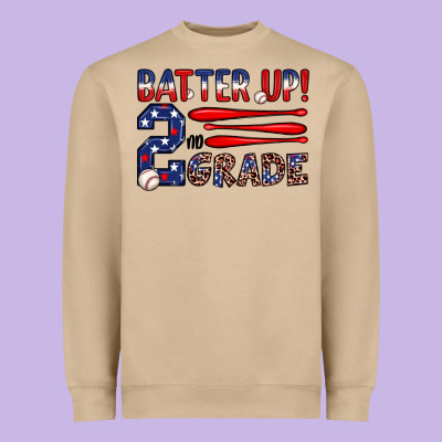 Batter Up 2nd Grade Heavyweight Sweatshirt Designed By Jahusdesignshop