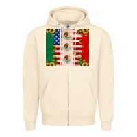 Sandshell American flag mexico flag sunflower cactus Zipper Hoodie - JahusDesignShop