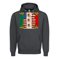 Smoke American flag mexico flag sunflower cactus Zipper Hoodie - JahusDesignShop