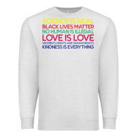 Oatmeal Heather Anti Trump Science is Real Black Lives Matter T shirt Premium Sweatshirt - artisFamous