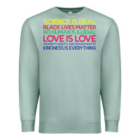 Seafoam Anti Trump Science is Real Black Lives Matter T shirt Premium Sweatshirt - artisFamous