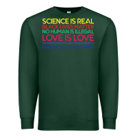Sports Green Anti Trump Science is Real Black Lives Matter T shirt Premium Sweatshirt - artisFamous