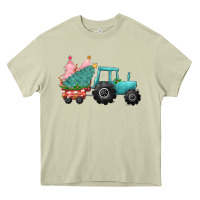 Mossy christmas tree tractor Heavy Core Tee - CowGirlArtShop