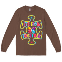 Chestnut Let s Grow Together Long Sleeve Tee - CowhideDigitalArt