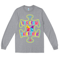 Heather Grey Let s Grow Together Long Sleeve Tee - CowhideDigitalArt