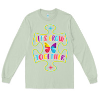 Matcha Let s Grow Together Long Sleeve Tee - CowhideDigitalArt