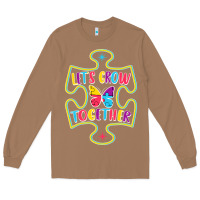 Toasted Coconut Let s Grow Together Long Sleeve Tee - CowhideDigitalArt