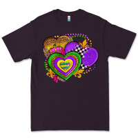 Plum mardi gras heart olivia Premium Tee - OliviaCreatesArt