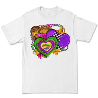 White mardi gras heart olivia Premium Tee - OliviaCreatesArt