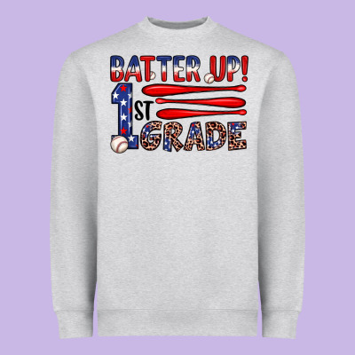 Batter Up 1st Grade Heavyweight Sweatshirt Designed By Jahusdesignshop