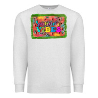 Oatmeal Heather summer vibes watermelon Premium Sweatshirt - JahusDesignShop
