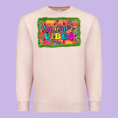 Summer Vibes Watermelon Premium Sweatshirt Designed By Jahusdesignshop